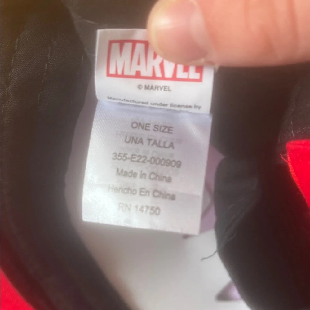 NWT Marvel Red and Black Spider-Man Kids Costume Hat One Size